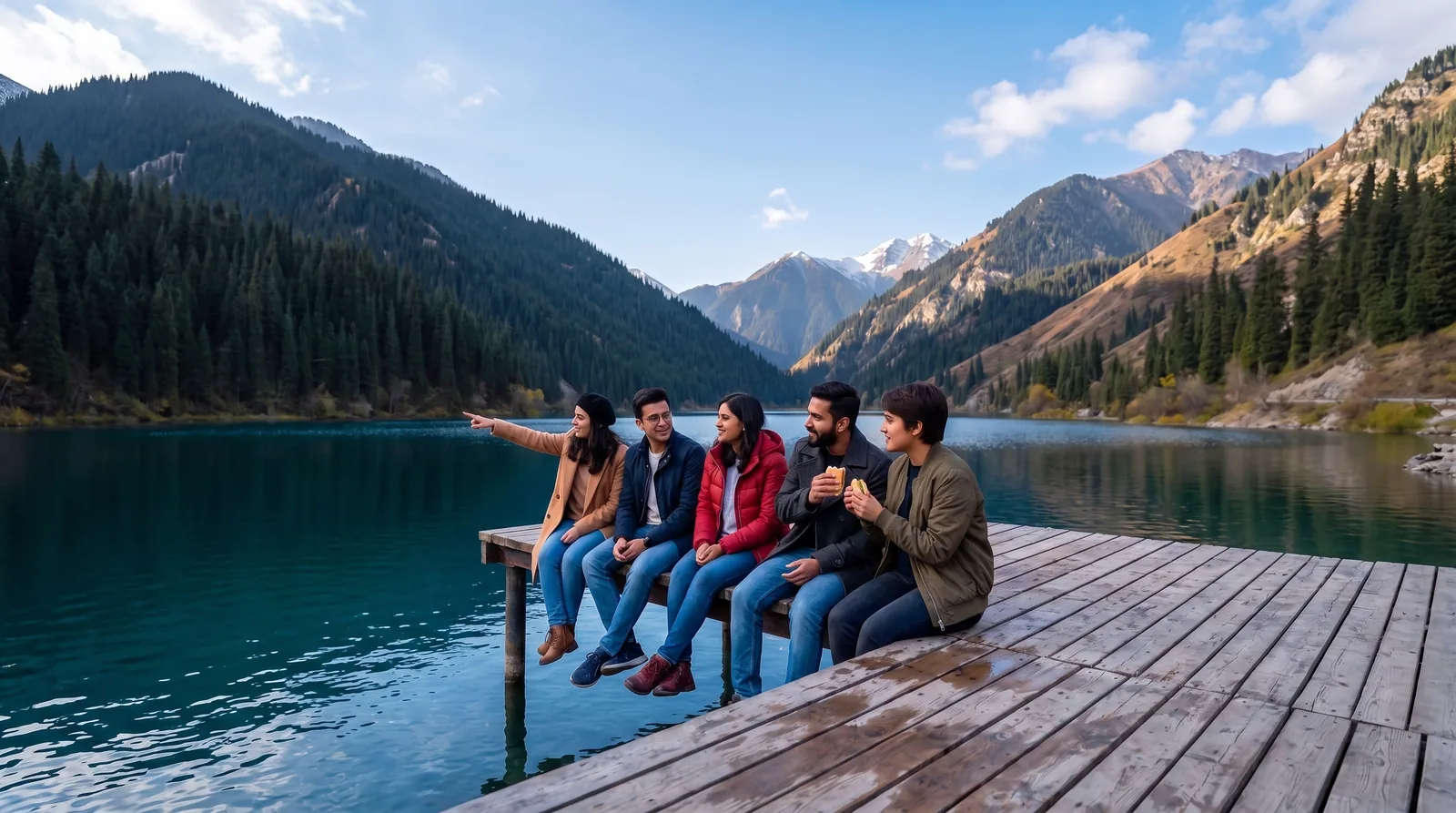 Almaty: Kolsai lake pier