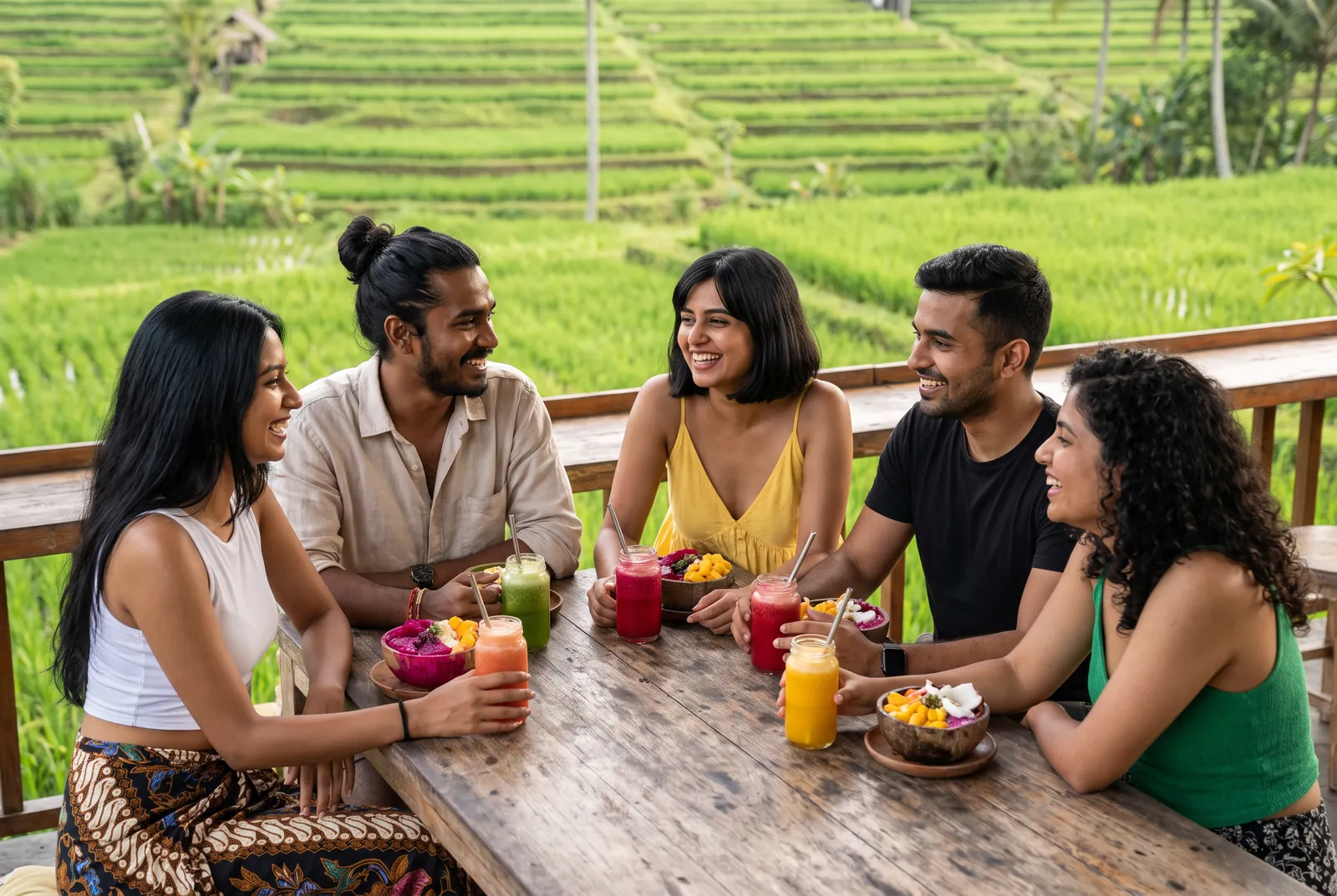 Bali: Juice by the rice terraces