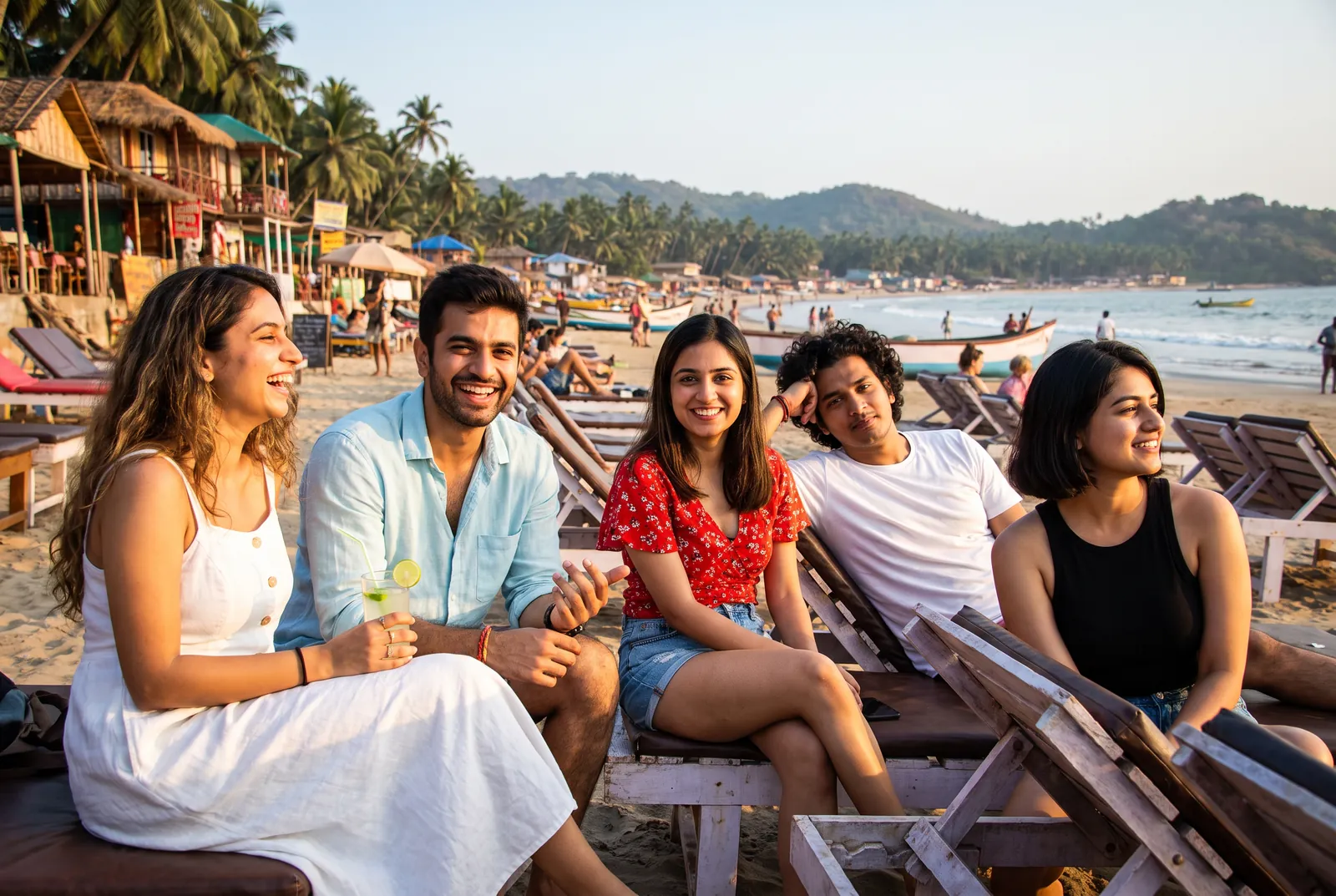 South Goa: The group at Palolem