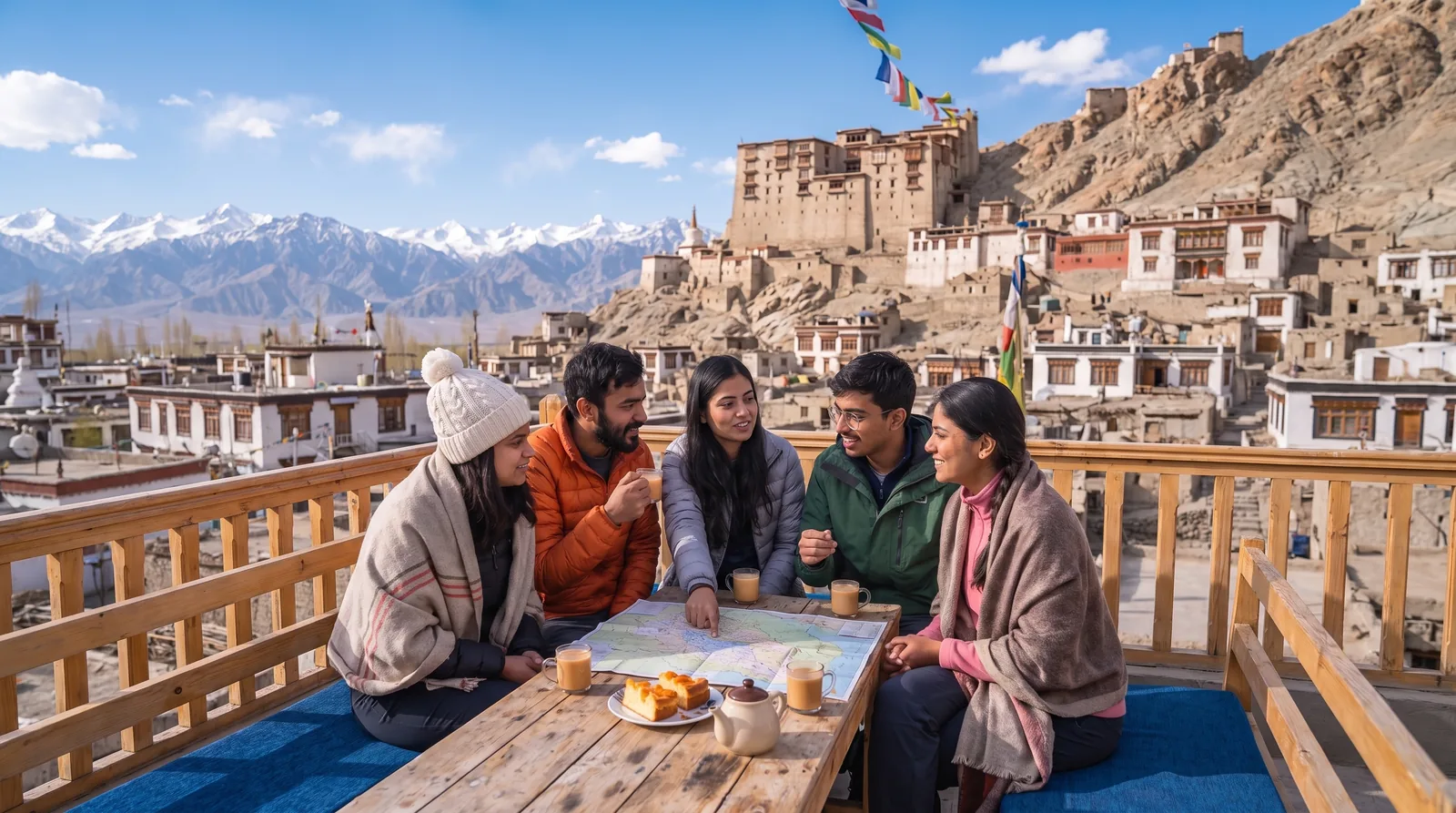 Ladakh: Rooftop cafe, Leh
