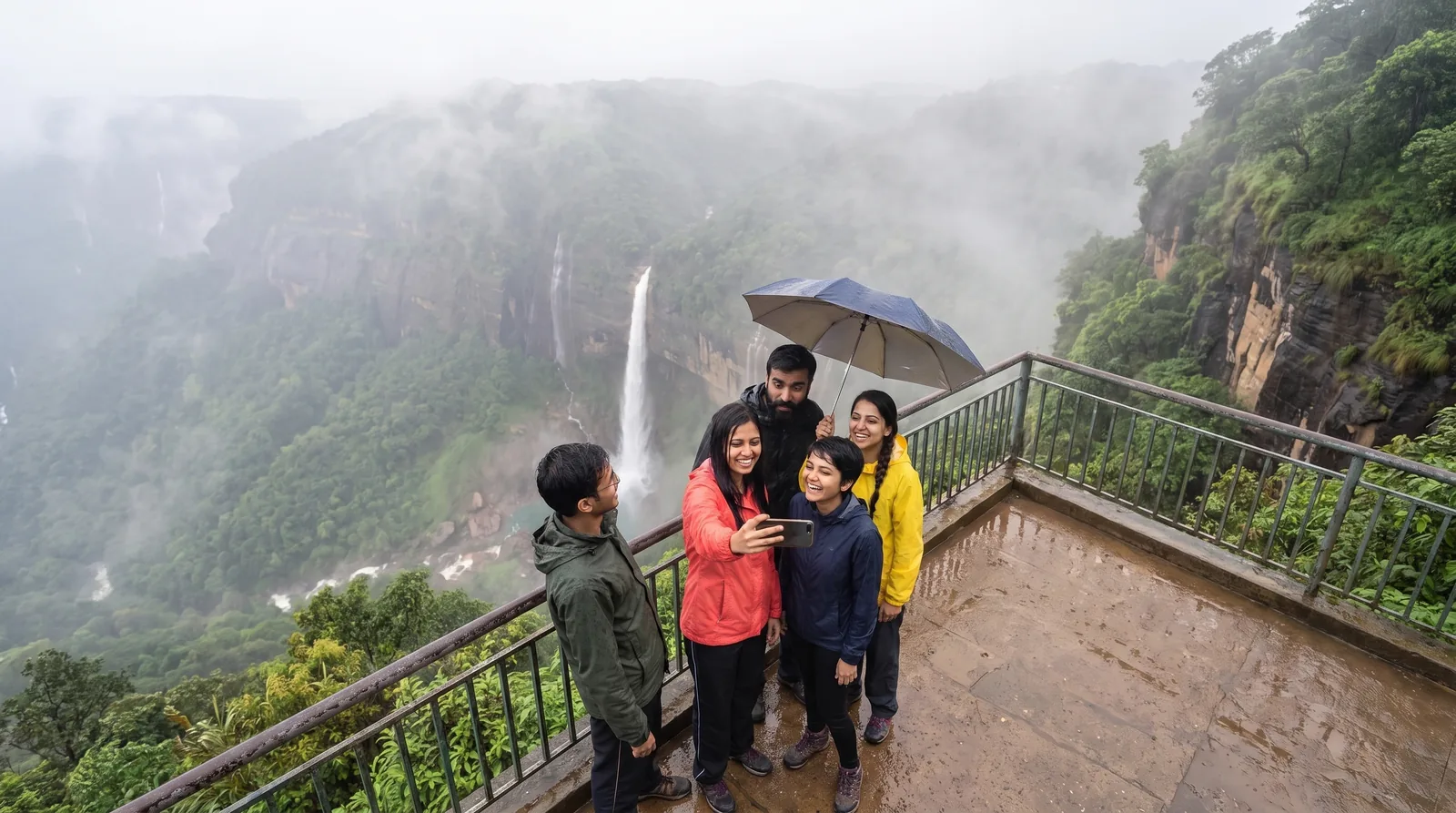 Meghalaya: Waterfall viewpoint, Sohra